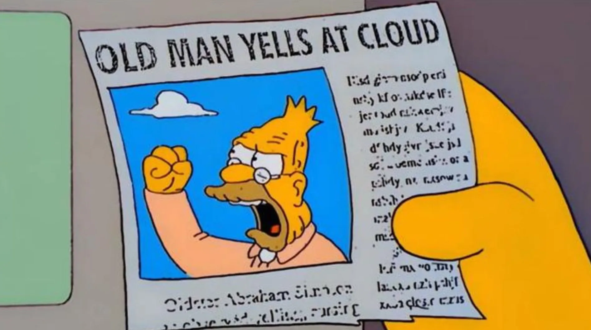old man yells at cloud from the simpsons